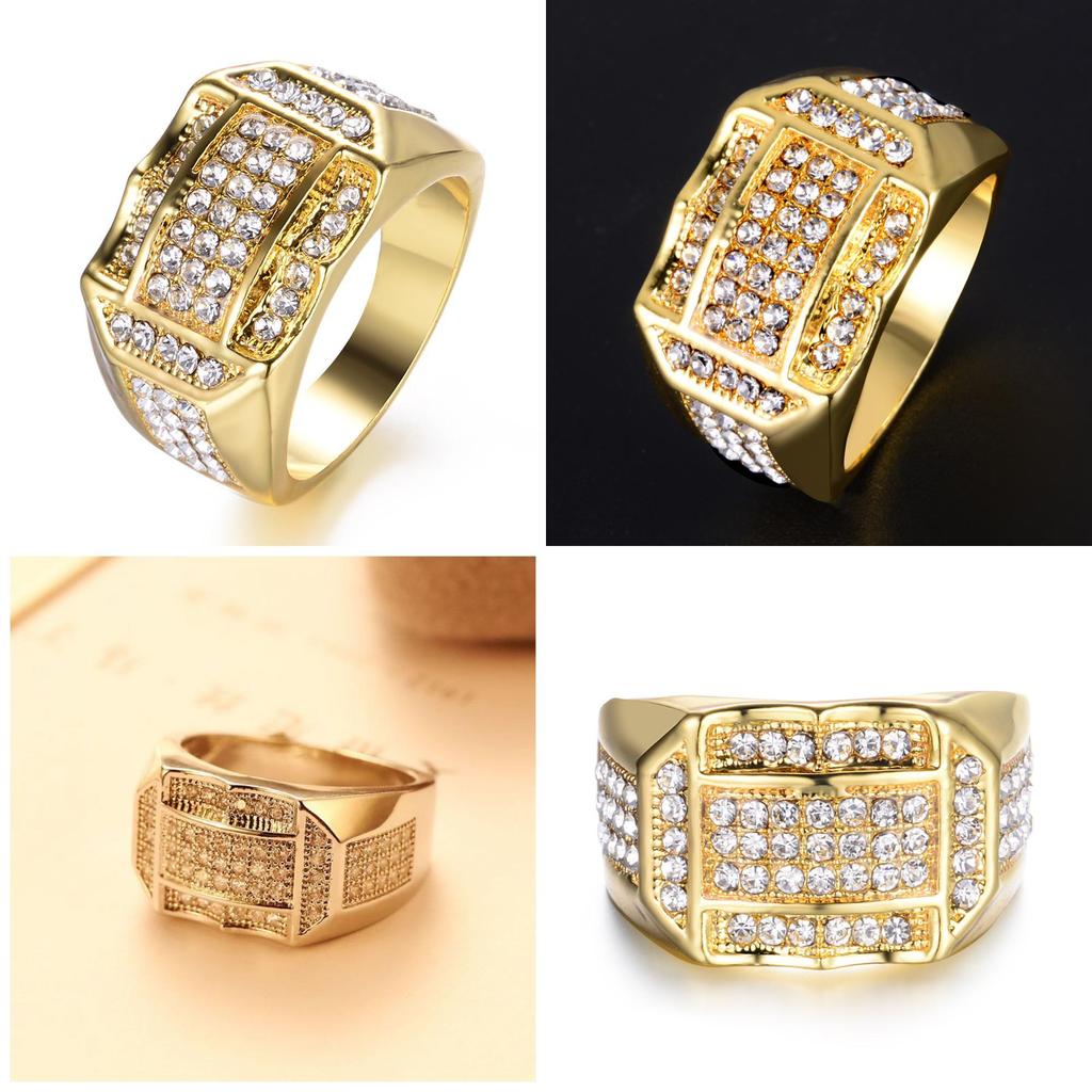 Zircon Square Shaped Wedding Rings Zircon Ring Men For