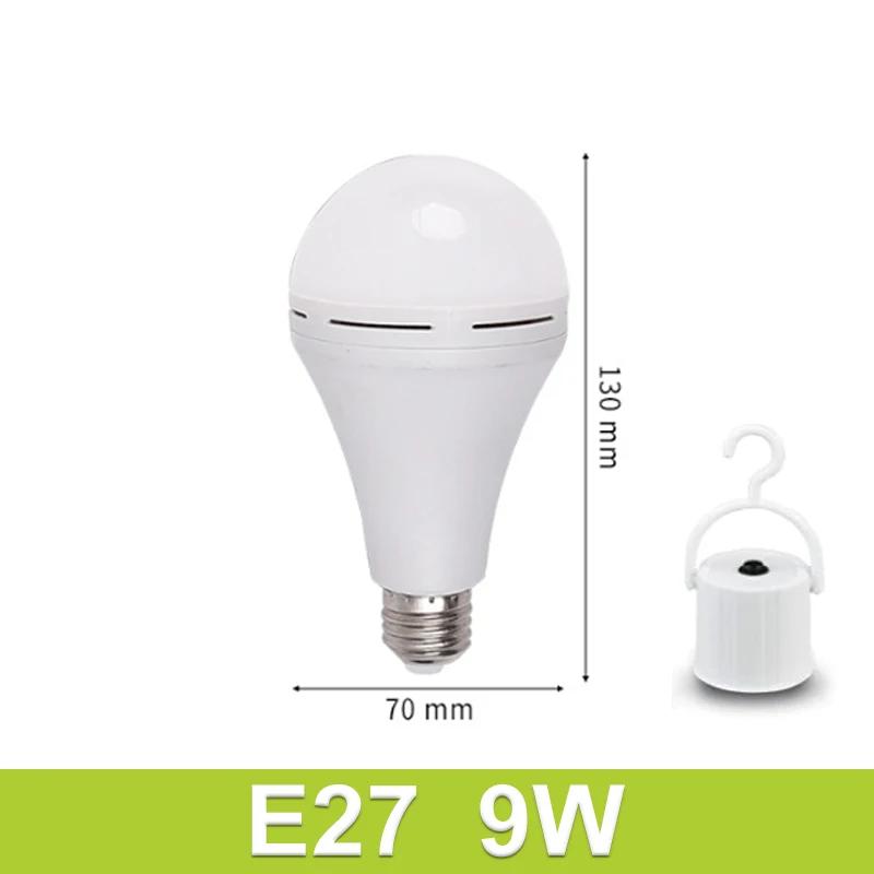 Notfall LED Lampe E27 Wiederaufladbare LED Beleuchtung Tragbares Hängendes Nachtlicht Outdoor Wasserdicht für Zuhause Camping Angeln Garten