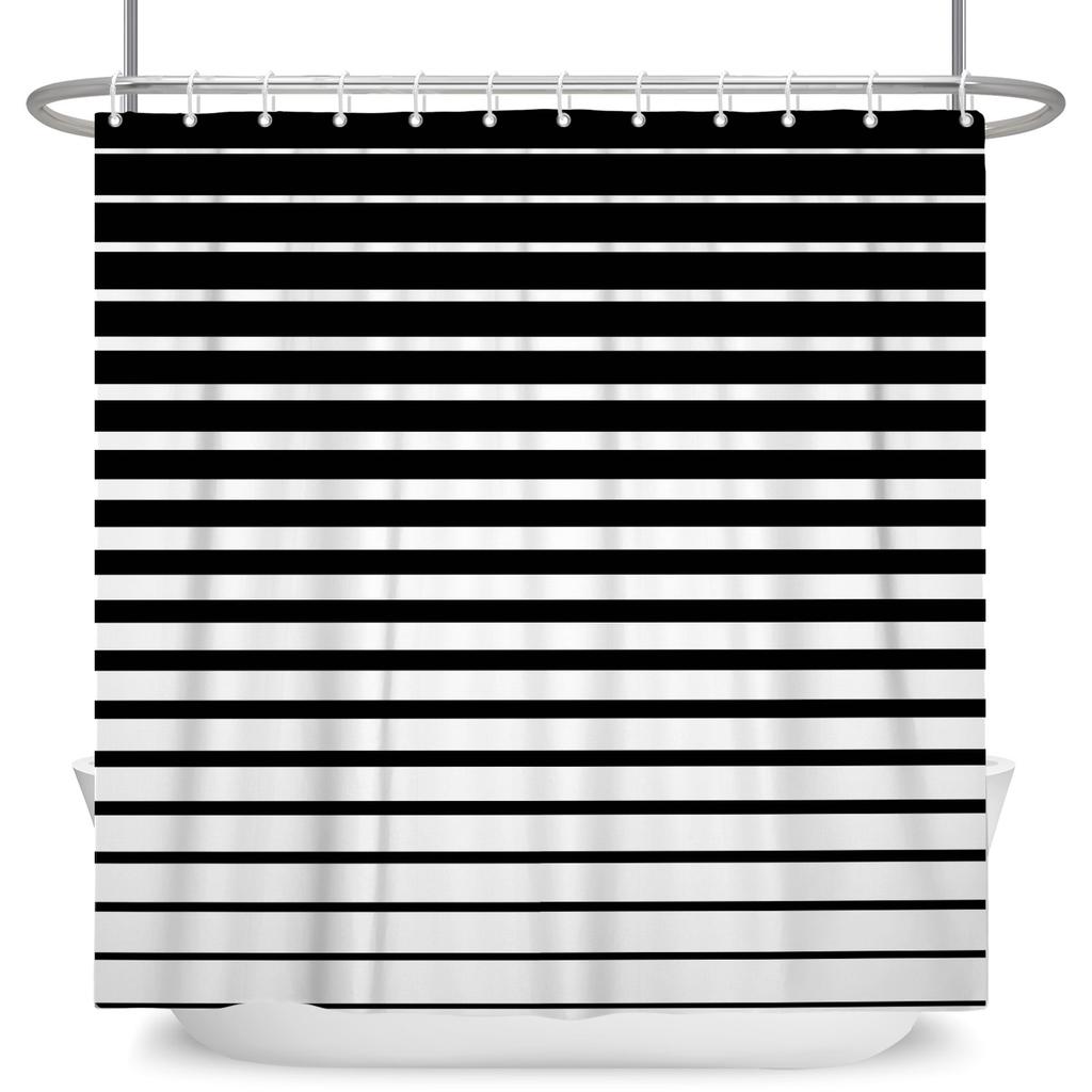Geometrisches Muster Duschvorhang Modern Minimalistisch Wasserdicht Badvorhang Badezimmer Dekor Polyesterstoff Mit Haken Inklusive