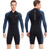 Men's Wetsuit 1.5mm Neoprene Shorty Diving Suit Shorts Diving Full Body Front Zipper Dive Skin for Surfing Kayaking