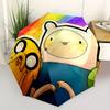 1PC Adventure Time Friendship Automatic Open/Close Umbrella - Compact Travel Umbrella, 8-Rib Heavy-Duty Construction, Ideal Gift A0828105
