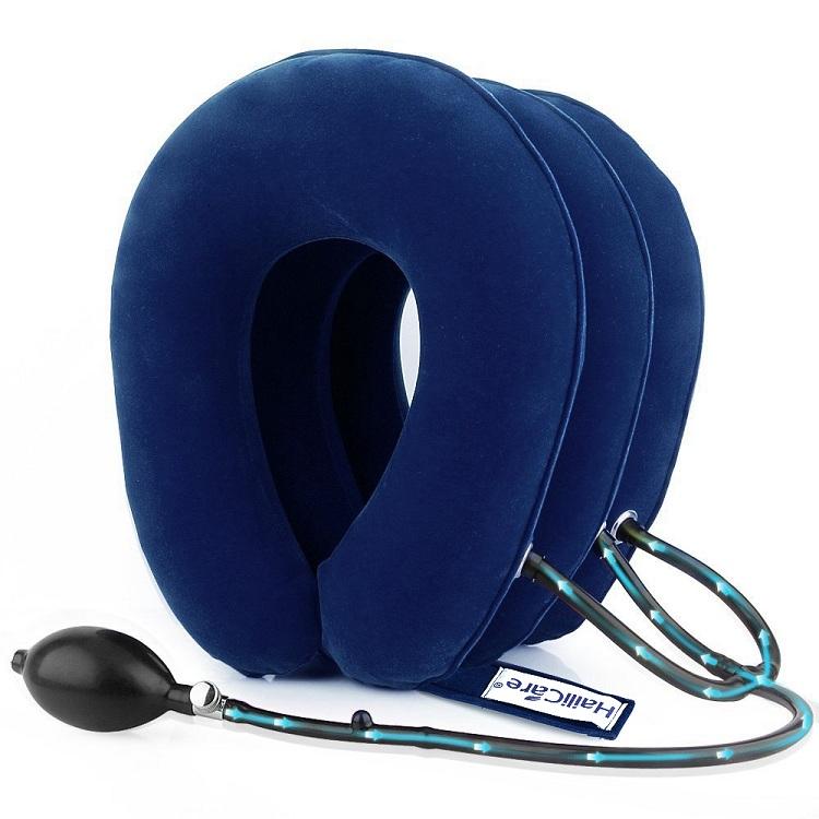 Neck Massager Inflatable Air Cervical Neck Traction Support Painstress Relief Neck Collar Pillow Neck Stretching Brace