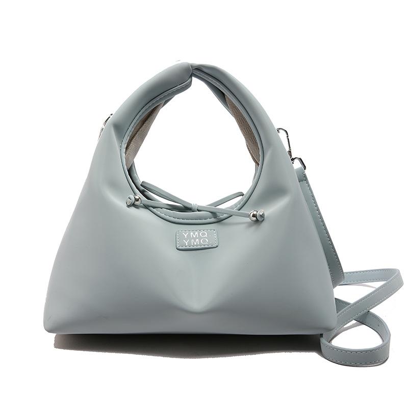 Korean version of casual versatile soft leather portable dumpling bag women's spring and summer popular small fresh simple wind light messenger bag