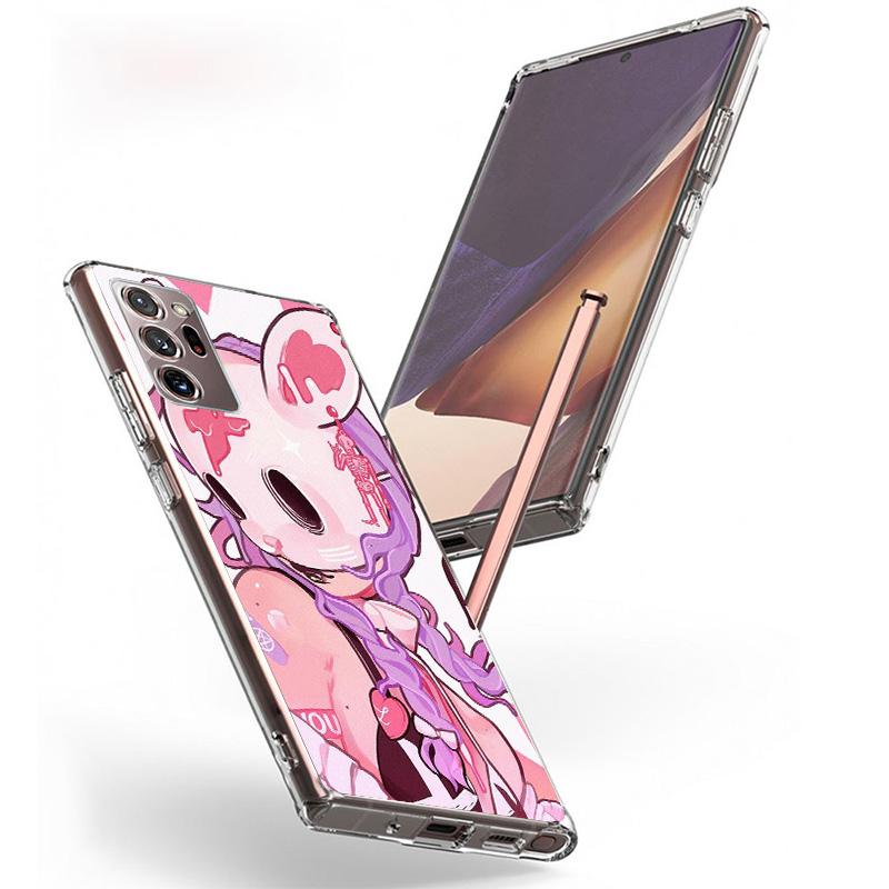 Cute Anime Girl INS Phone Case For Samsung Galaxy S24 S25 Edge S26 Ultra S23 S22 S21 Plus S20 FE + Personalized Print Cover Gala