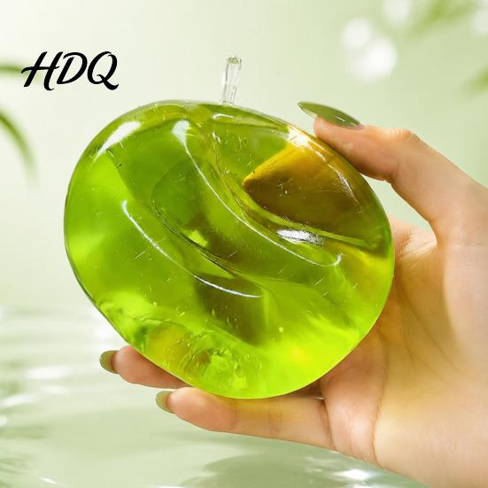 Slow Rebound Toy Green Apples Stress Ball, Rising Soft Fidget with Maltose Texture, High Elastic Squeeze Ball Decompression Tool for Anxiety
