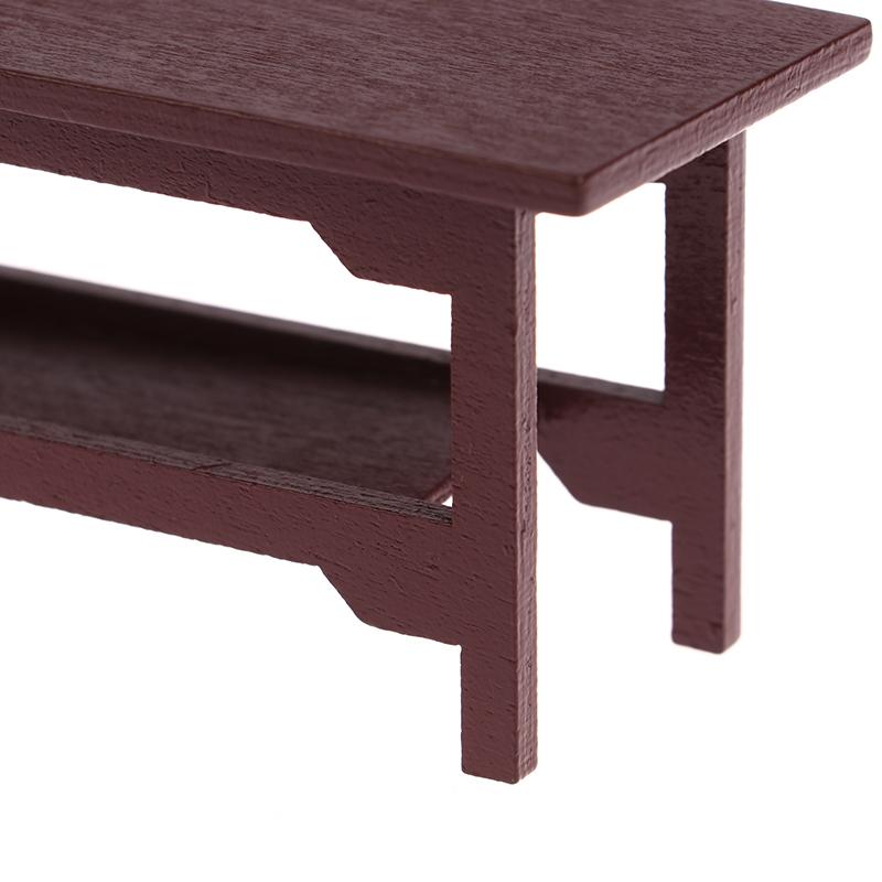 1Pc 1/12 Dollhouse Kitchen Room Furniture Dining Wood Table For Doll House