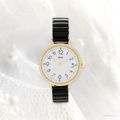 Fieldwork Women's Analog Watch with Bellows Strap, Stainless Steel, Black, Maruru, YM118-5