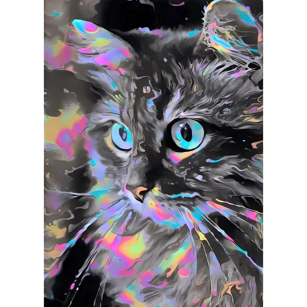 Canvas Abstract Animals Lion Tiger Cat Colour Retro Wall Decoration Pictures Living Bedroom Decor Posters