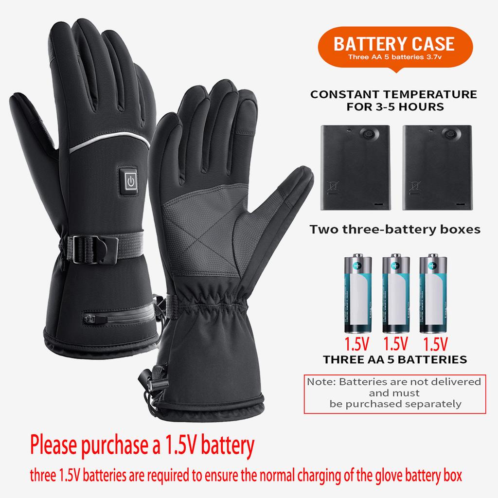 Elektrisch beheizte Handschuhe Motorrad Winter Moto Beheizte Handschuhe Warm Wasserdicht Wiederaufladbar Heizend Thermische Handschuhe Für Schneemobil