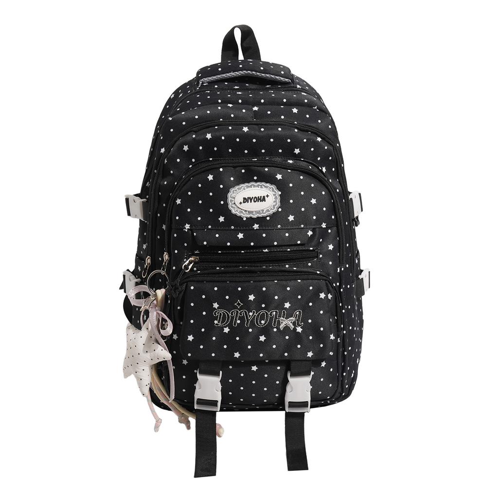 Schoolbag Japanese Casual Printed School Bag Female Junior High School Student Versatile Cute College Style Backpack Travel Lightweight Backpack