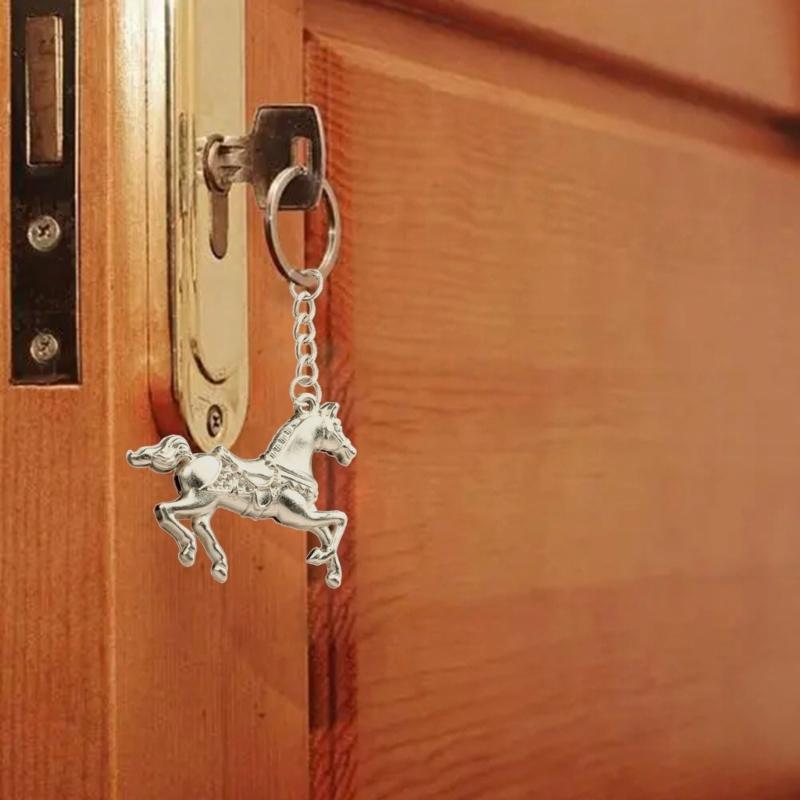 Zinc Alloy Horse Pendant Keychain Offering Long Time Durability Ideal For Keys Bags or Personal Style Enhancement