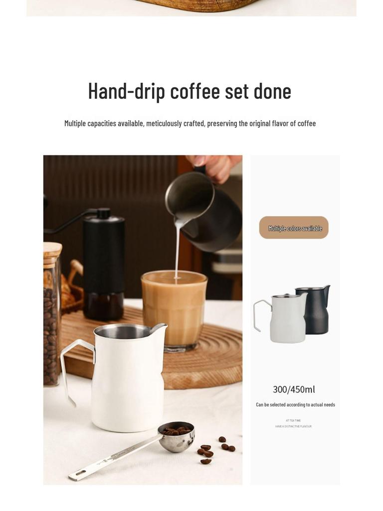 304 Stainless Steel Teflon Latte Art Cup - Italian Style Big Belly Milk Frother