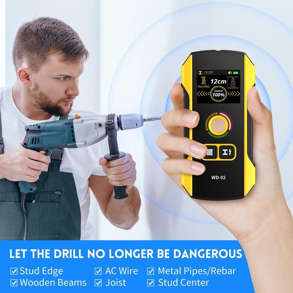 Metal Wood Stud Finder Portable Wall Detector Scanner Precise Safe Drill Hole Tools for AC Live Cable Wires