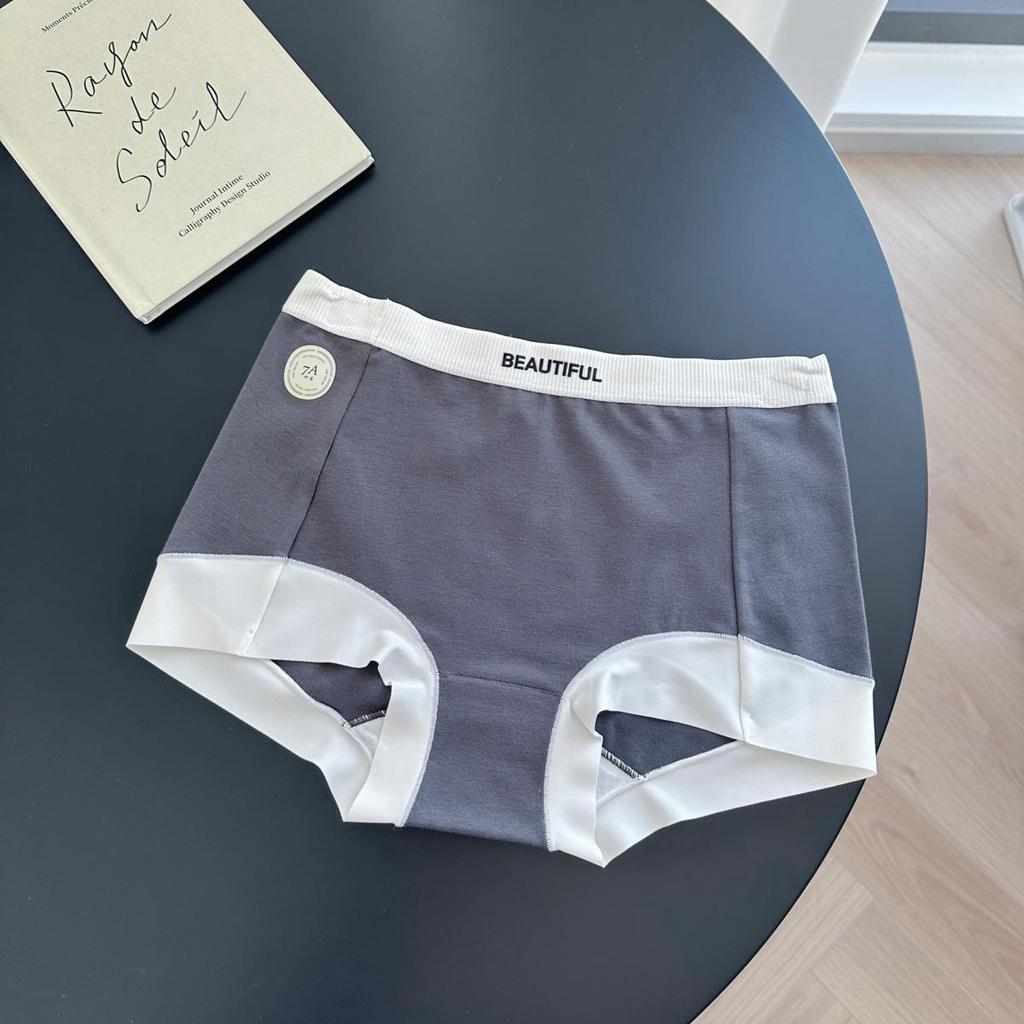 6200 All-Cotton 7A Antibacterial Women's Mid-Waist Boxer Briefs 2-in-1 Safety Pants