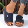 Summer new large-size women's shoes, comfortable wedge heels, slippers, and large-size sandals.