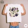 Comfort Colors® Vintage Eggplant Shirt, Aubergine Tee, Botanical Veggie Tshirt, Foodie Gift For Her, Garden Lover Gift, Kitchen T-Shirt