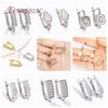 Basic Copper Earwires Fasteners Fittings 18K Gold Plated Inlay Zircon Earring Clasp Hooks for DIY Fashion Women Earrings Making