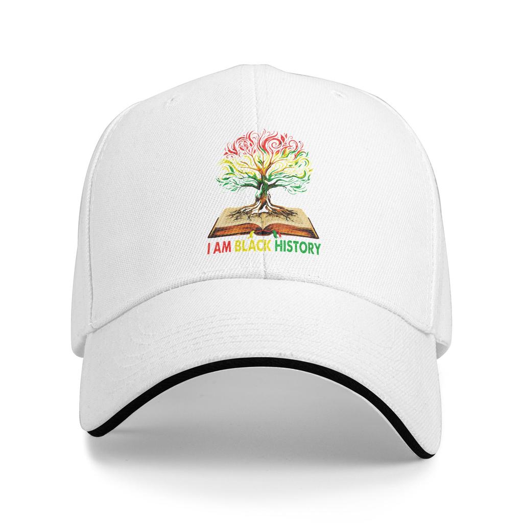 I Am Black History Black History Month Baseball Cap  Street Style Trucker Hat Summer Women Men Running Hippie Baseball Caps