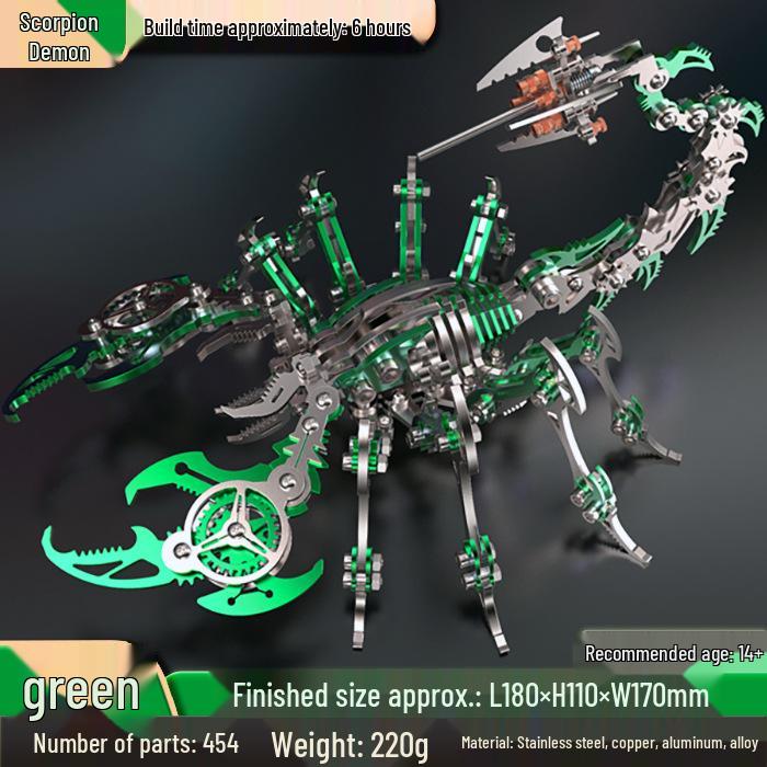 Colorful Scorpion 3D Metal Puzzle: Handmade, Movable, Creative Gift Toy