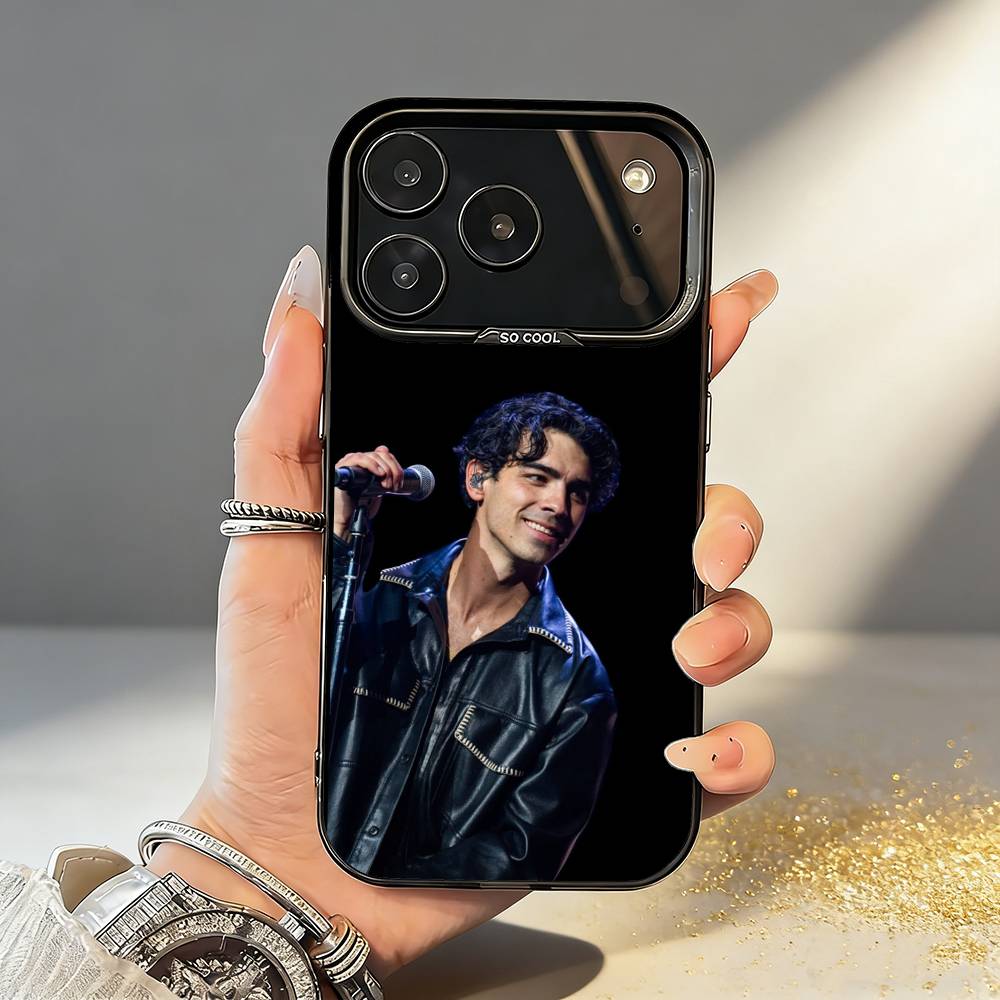Joe J-Jonas Singer Phone Case For iPhone17,16,15,14,13,12,11,Pro,MAX Gray Matte Silicone Black Cover