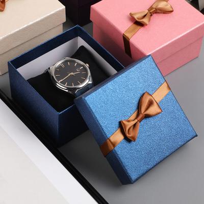 Geschenkbox mit Schleife und Kissen Valentinstag Brautjungfer Hochzeit Geburtstagsgeschenk Verpackungsbox mit Deckel Tragbare Schmuckverpackungsbox
