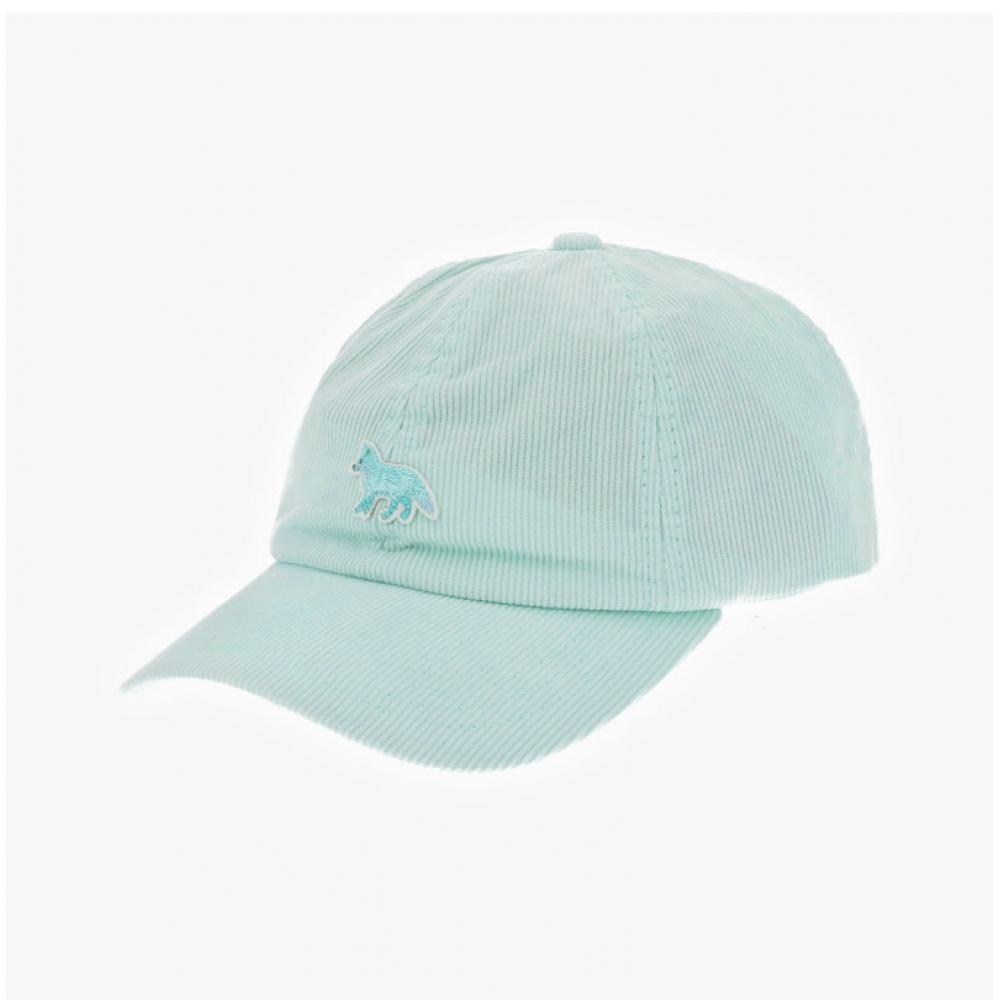 Maison Kitsune Mm06108ww9010 P305 Baby Fox Patch Corduroy Ball Cap