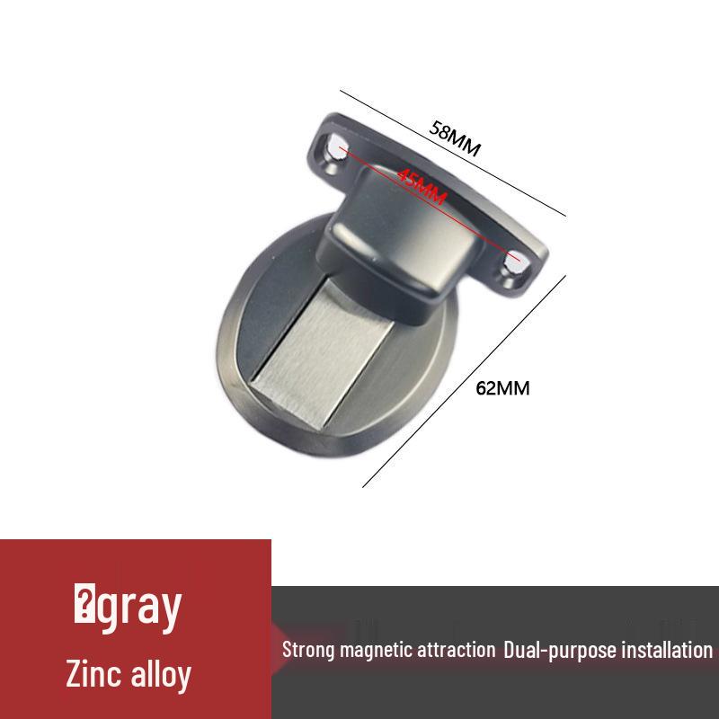 Invisible Zinc Alloy Magnetic Door Stopper & Silent Anti-Collision Closer for Bedroom/Bathroom.