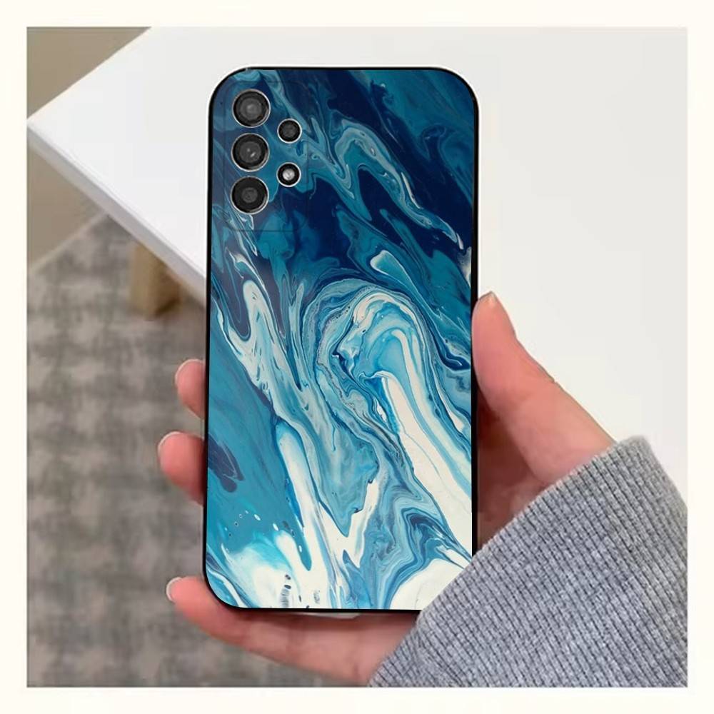 Marble Grain Phone Case For Samsung S9,S10,S20,S10,S21,S25,S24,S23,Ultra,FE,Plus,Lite,Soft Silicone Black Cover