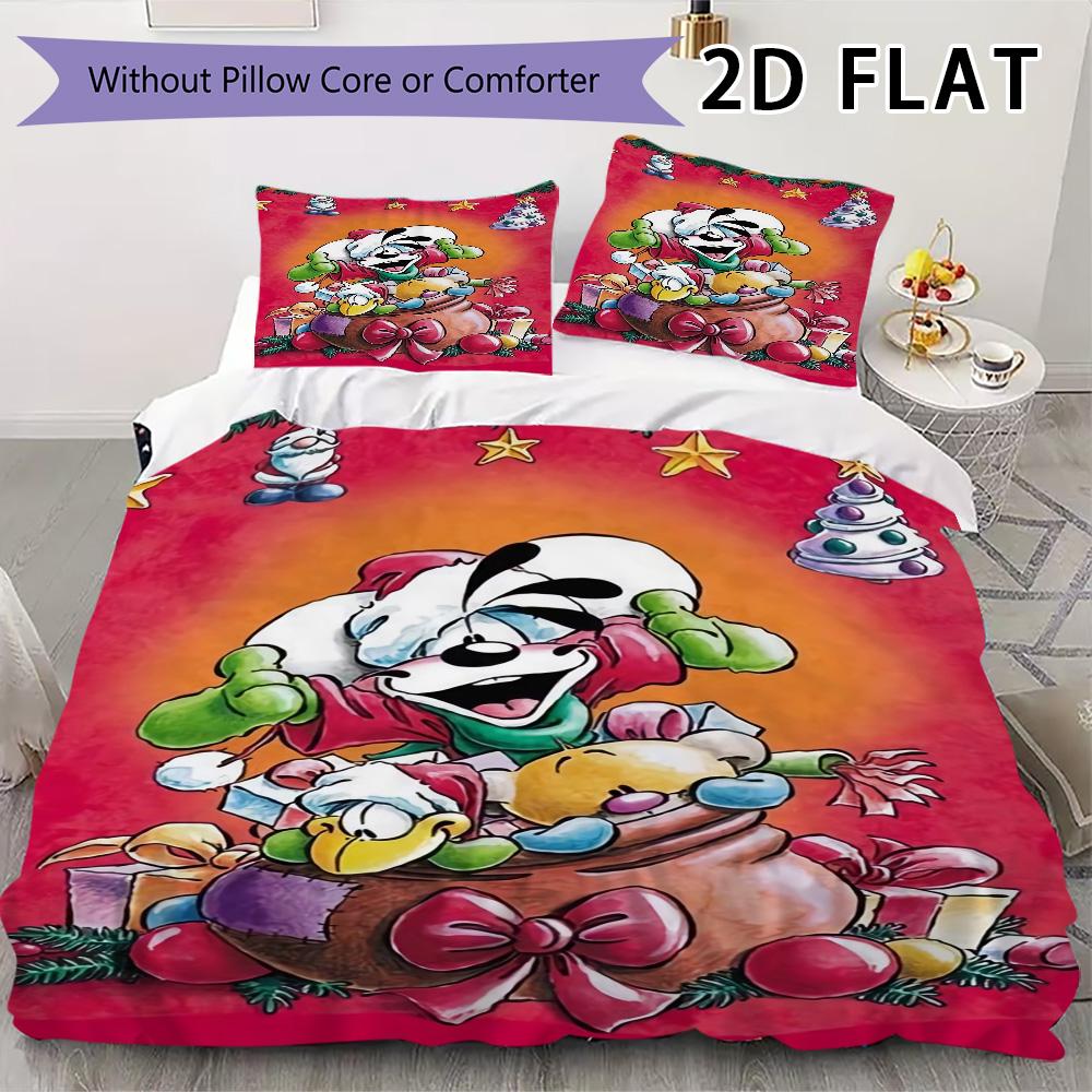 Diddl Pattern Bedding Uilt Set Uilt Cover Pillowcase Home Decoration Birthday Gift (1 * Duvet Cover + 2 * Pillowcase Without Core)