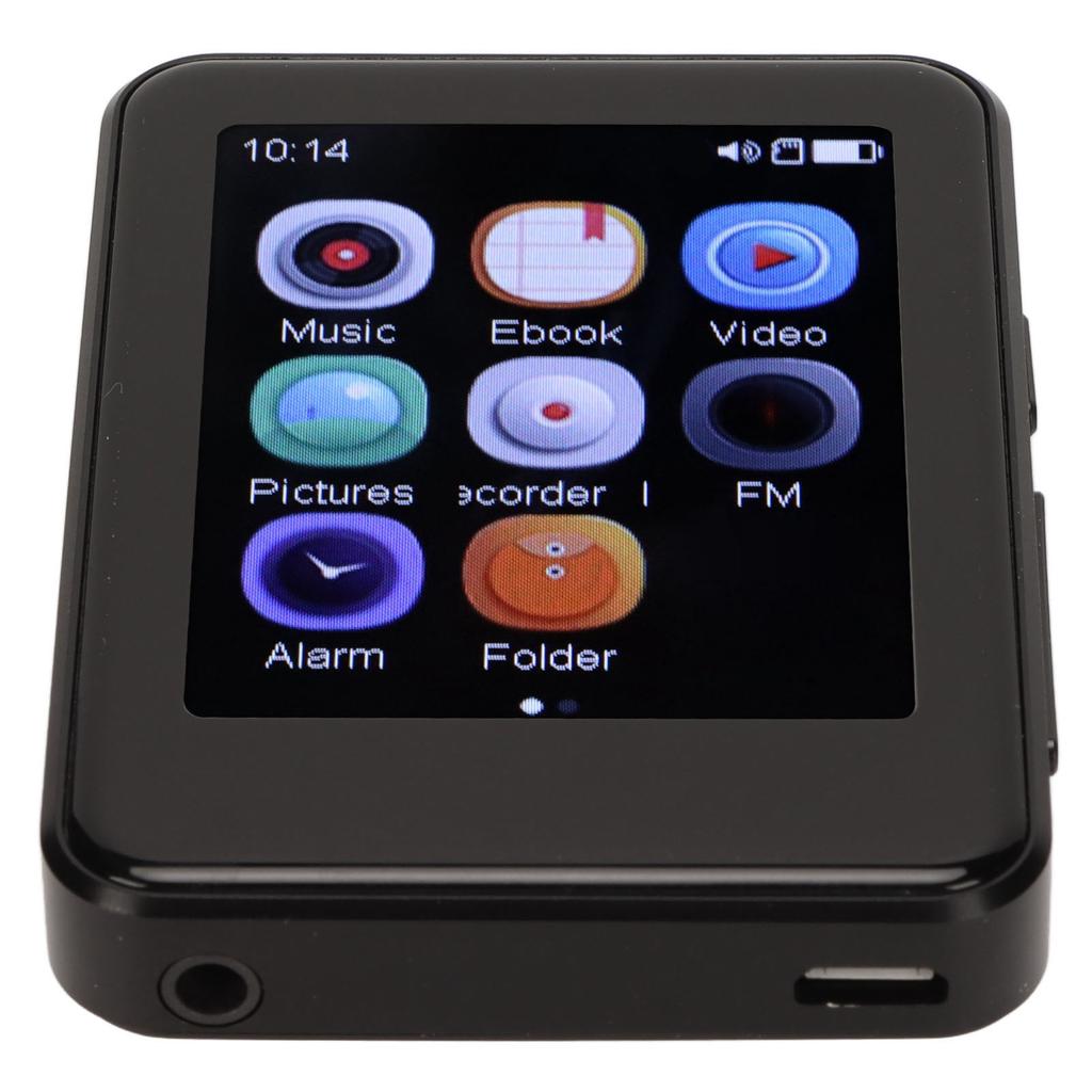 MP3 MP4 Player Bluetooth 5.0 HiFi Lossless 2.5 Inch Touch Screen Recording Music Player with Speaker Radio 32GB