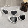 A Must-have for Singles Parties! Bridal Heart-shaped Sunglasses: Women's Fashionable Sunglasses, Bridesmaid Photography Artifact, Preferred Party Gift