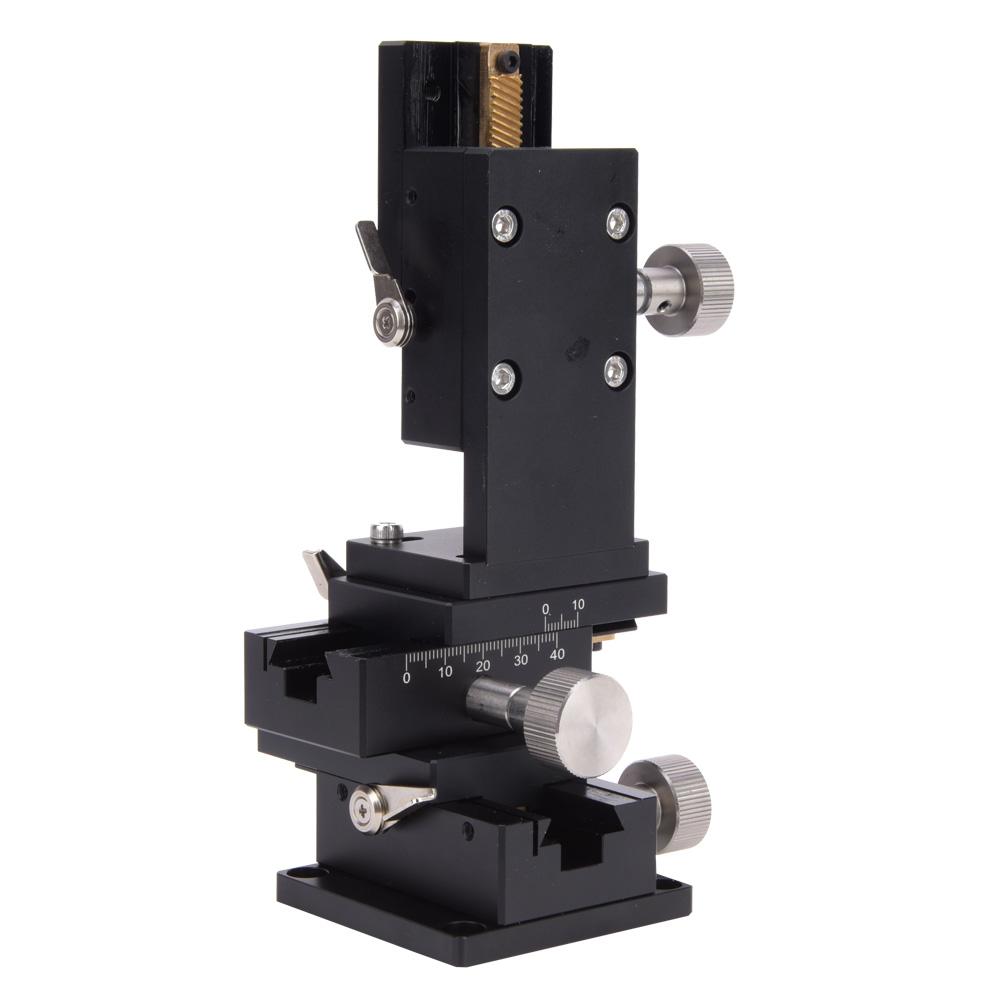 Manual Trimming Platform Adjustable Gear Guide High Accuracy Lifting Stage 40x60mm