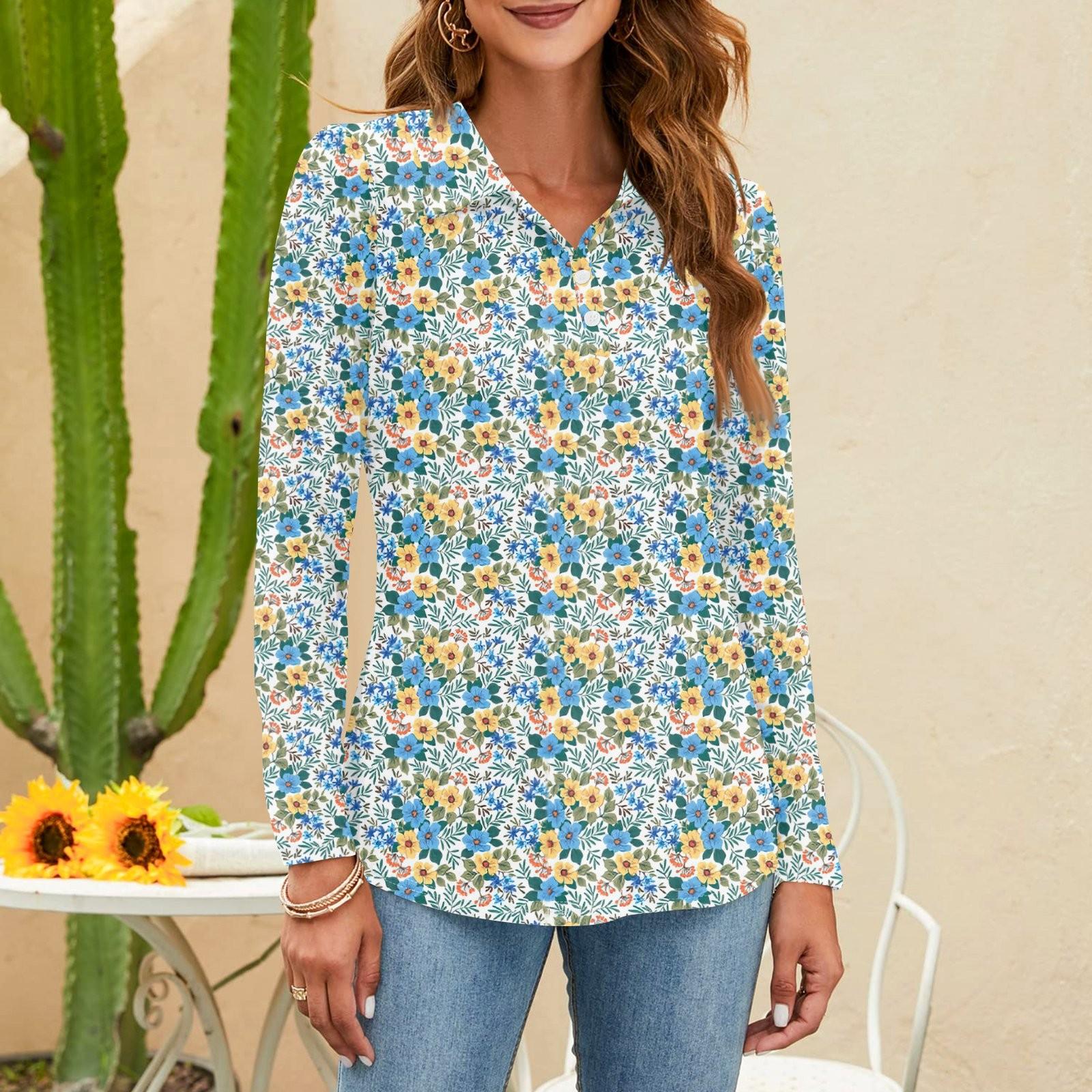 Женская модная рубашка с принтом — фото 5