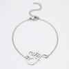 Silver Stainless Steel Cross Bracelet Light Luxury Design Sense English Letter Style Fashion Jewelry
