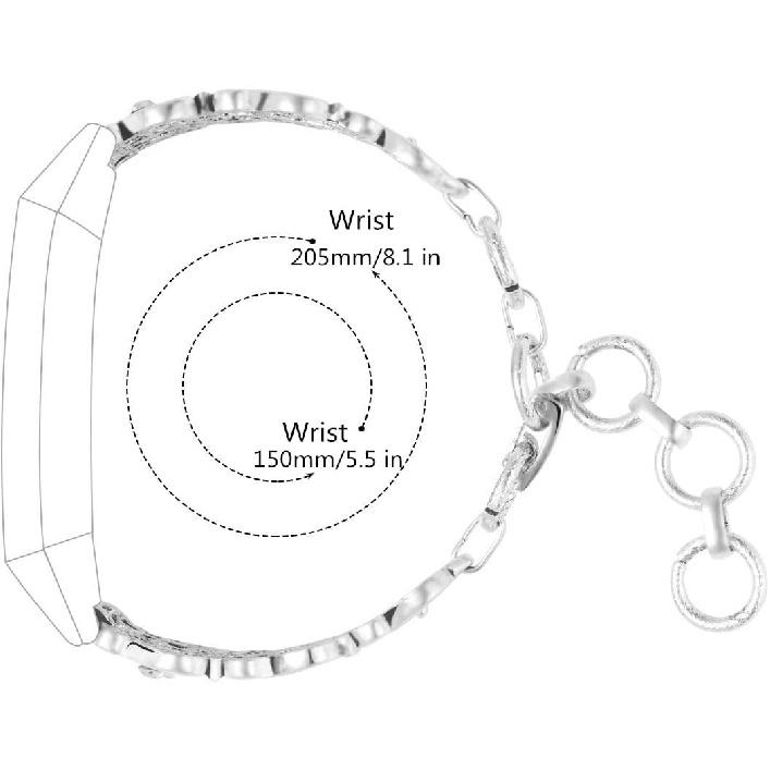 

Ремешки для Fitbit Charge 4 / Charge 3 / Charge 3 SE, Запасной браслет из нержавеющей стали с цепочкой из драгоценных камней, Аксессуары для ремешка, Нарядный для женщин