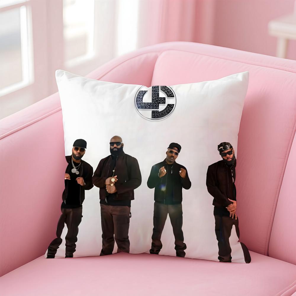 J-Jagged Edge Альбомная обложка Подушка Наволочка Короткий плюш Невидимая молния Комната Диванная подушка Peach skin 18*18(CM)-1Pcs