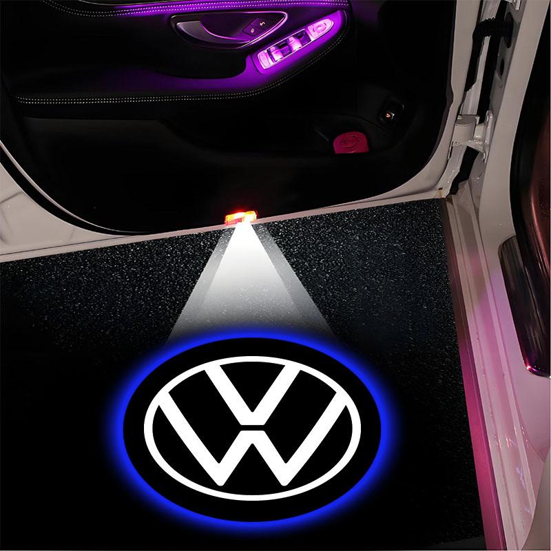2Pcs Car Door Welcome Light HD LED Projector Welcome Light For Volkswagen Scirocco POLO Tiguan Passat B5 B6 B7 Golf EOS Jetta MK6 Octavia