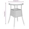 VidaXL 3-piece Garden Bistro Set Black Cushions Poly Rattan, Bistro Set, Outdoor Bistro Set, 3187414