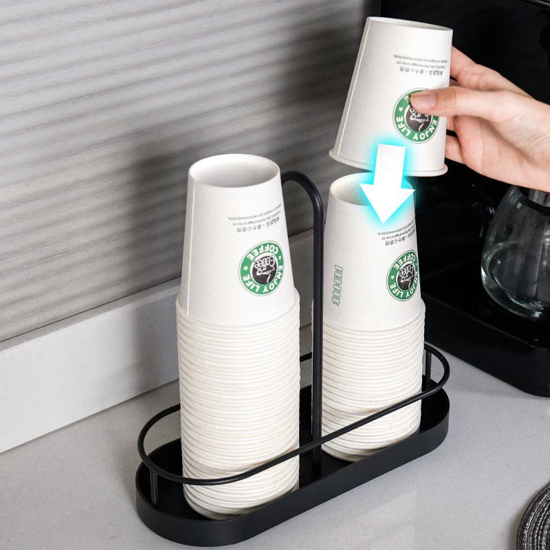 Coffee Station Organizer Paper Cup Holder Coffee Condiment Tea Bags Storage Rack for  Kitchen Home Office