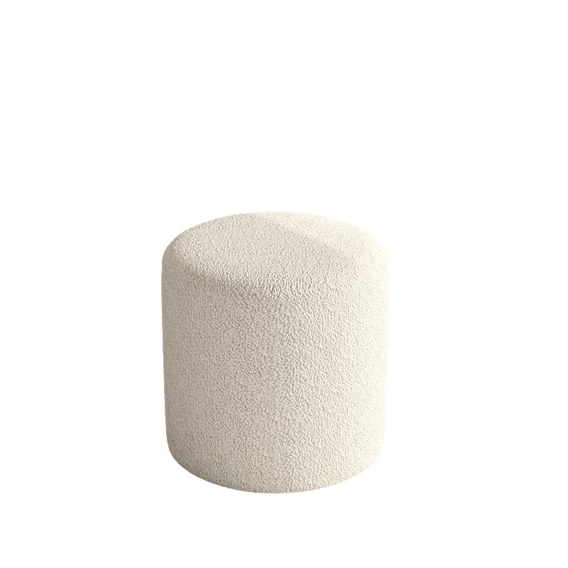 Бархатная скамья для обуви из овечьей шерсти - Скандинавский пуфик для прихожей, Пуфик из массива дерева, Сиденье в стиле Boho Chic для гостиной