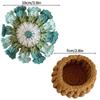 Crochet Coaster Handmade Knitted Flower Bouquet Coaster Plant Pot with Flowerpot Flower Placemat Cup Pad Teacup Stand Diy Flower