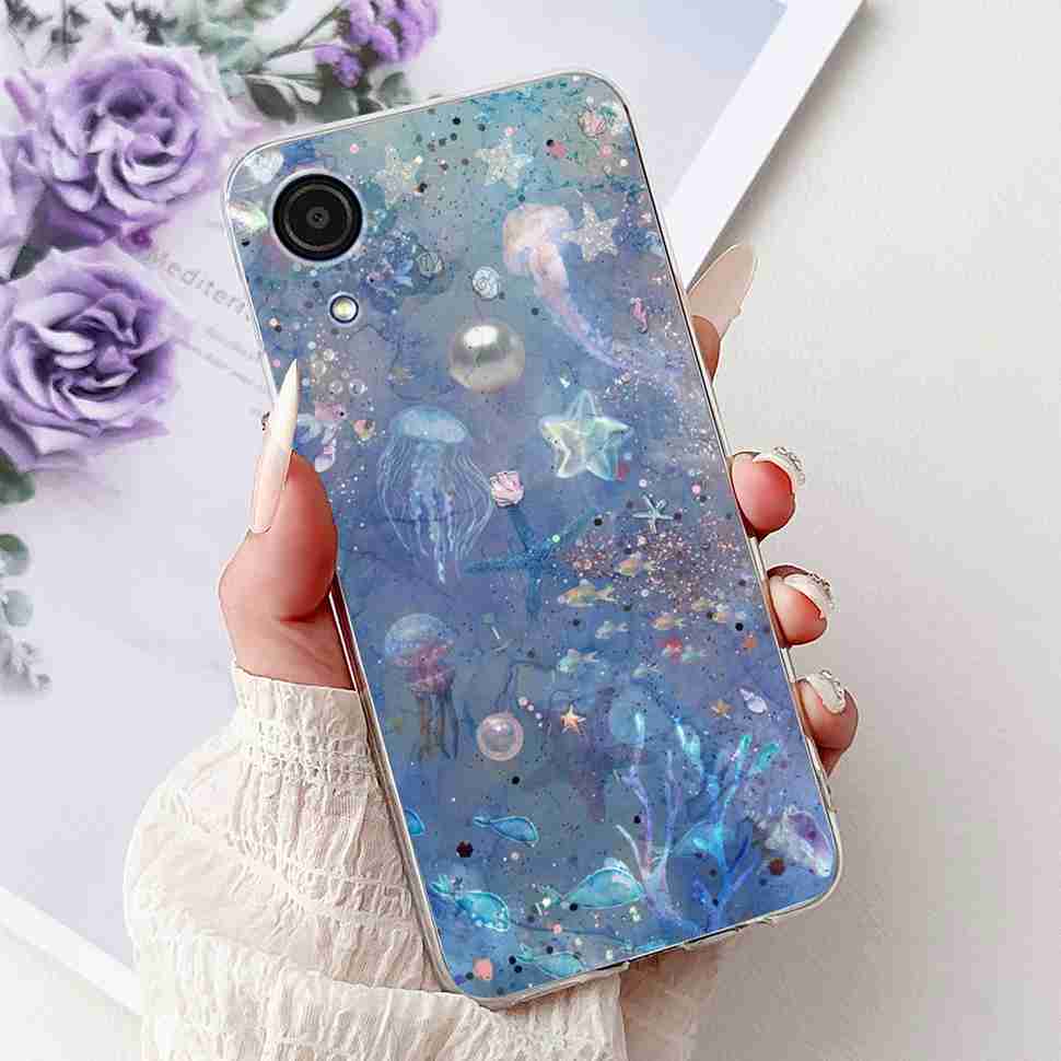 For Samsung A03Core Case Soft Silicone Cute Heart Painted Cover Case For Samsung Galaxy A03 Core SM-A032F TPU Fundas Capa