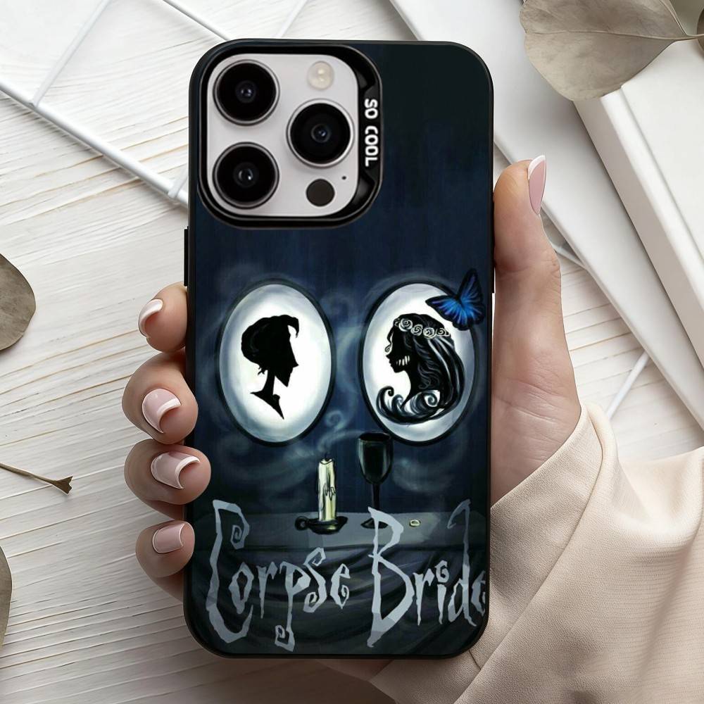 

Чехол для телефона CB C-Corpse B-Bride-s H-Horror-R для iPhone 17, 16, 15, 14, 13, 12, 11 Plus, Pro Max Черный Конфетный Посеребренный Чехол iPhone16se4