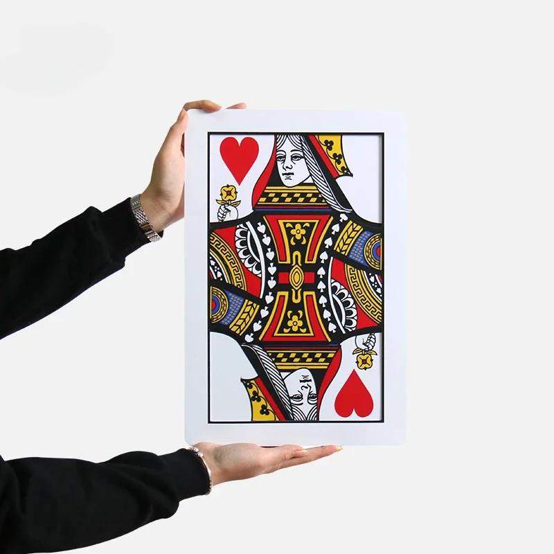 

1 шт. ПВХ Тройной Монте (Q to K) Автоматический Большой Размер (Poker Size) 40*x26.4см Карты Магия Крупный План Трюк Реквизит Аксессуары Развлечение