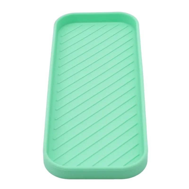 Silicone Drain Tray For Tableware Water Cup Fruit Vegetable Kitchen Sink Organizer Storage Sponge Holder Soap Dispenser