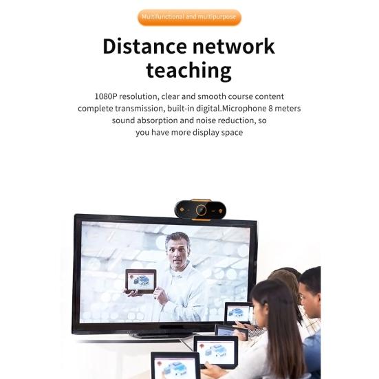 High Definition USB Webcam Live Streaming Camera with Mic for Computers Laptops