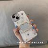 Rhinestone Pearl Crown Mirror Mobile Phone Case For Iphone17Promax Epoxy Apple 15 Stars Female