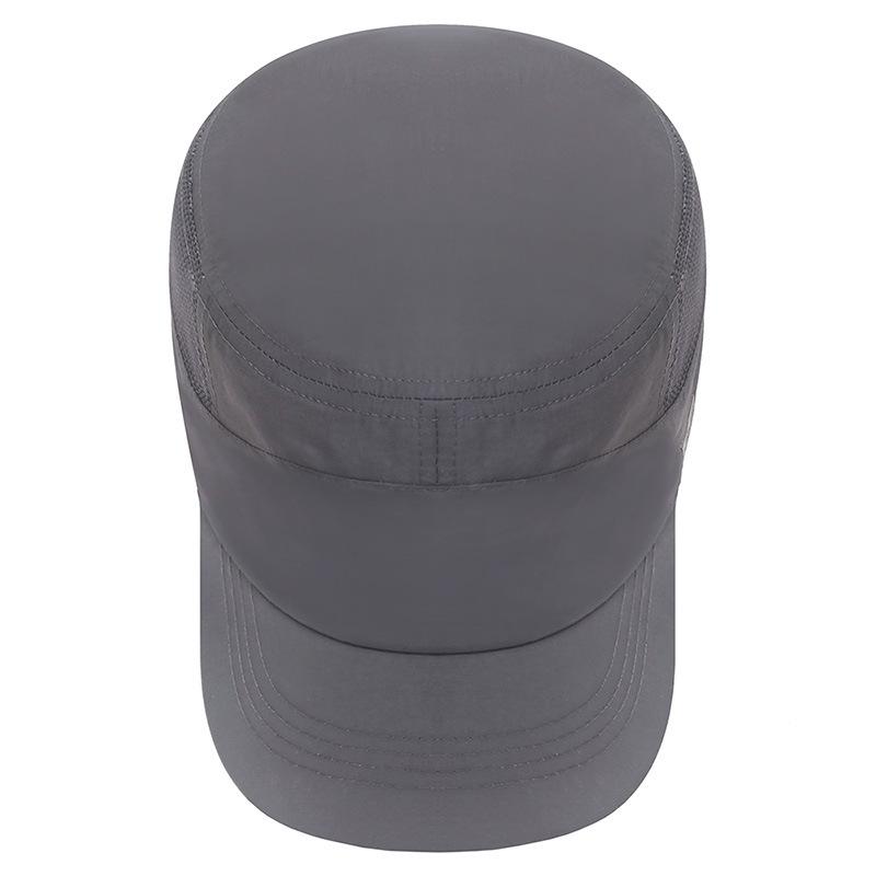 Summer Men's Hats Outdoor Quick-drying Mesh Breathable and Sun-protective Flat Top Hats Lightweight Fabric Sunshade Baseball Hats