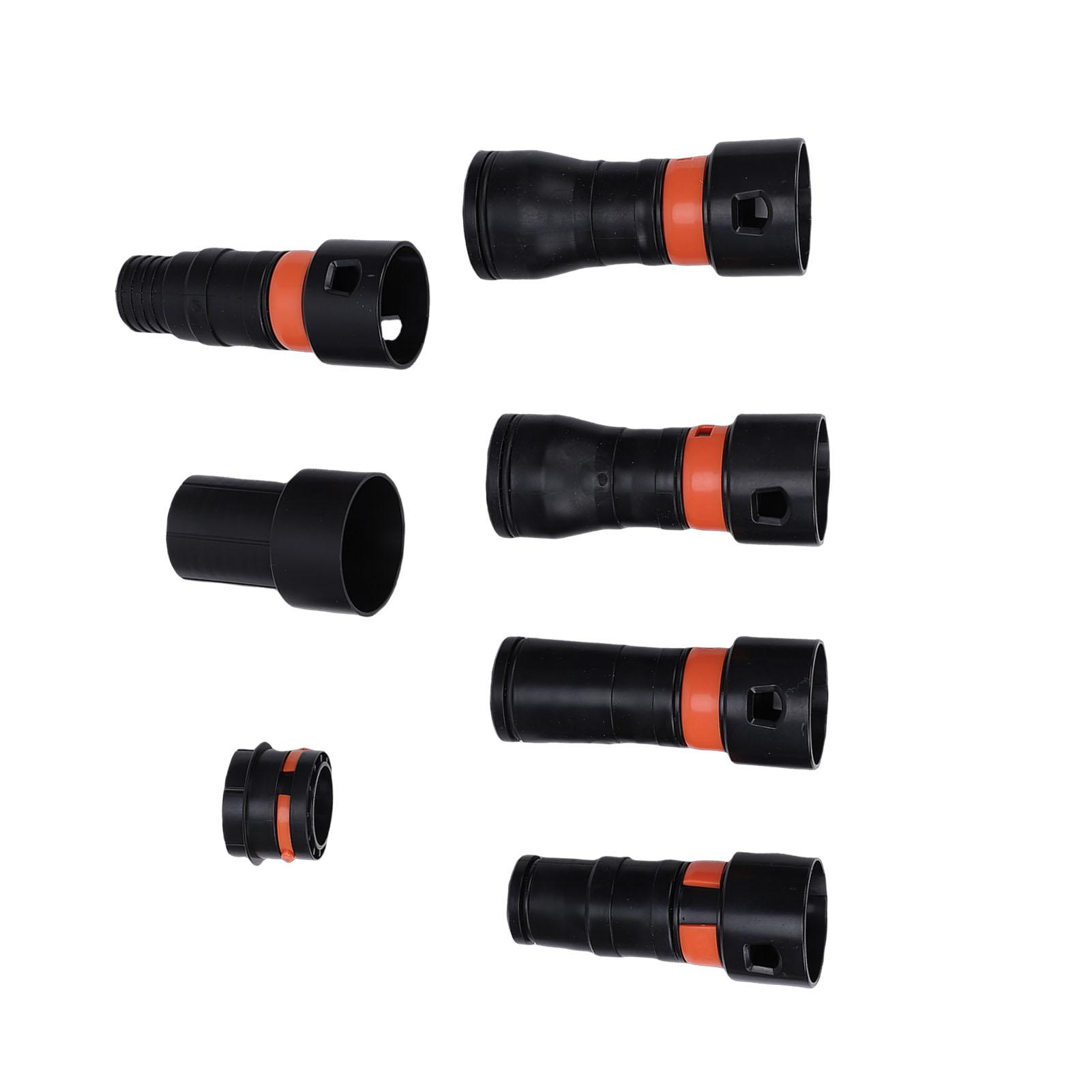 7-delige Stofafzuigslang Adapter Kit, 360 Graden Roterende Klem voor Elektrisch Gereedschap en Schuurmachines, Adapter Set Compatibel met de Meeste Houtbewerkingsgereedschappen en