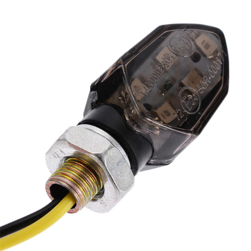 

2 шт. Мини Универсальные Мотоциклетные Светодиодные Указатели Поворота Свет Янтарный Мигалка Мотоцикл Супер Яркая Лампа Индикаторы Свет Янтарный